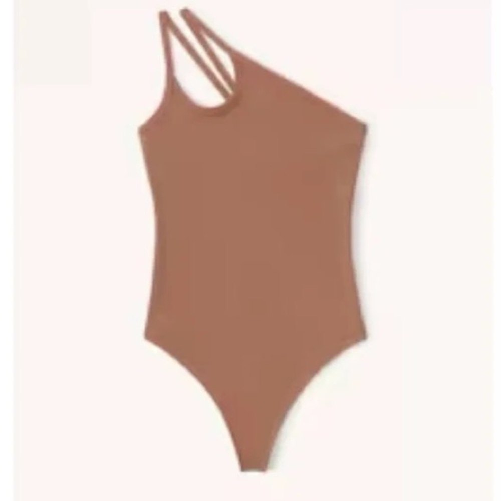 NWT Abercrombie Refined Seamless Rib Fabric One-Shoulder Bodysuit